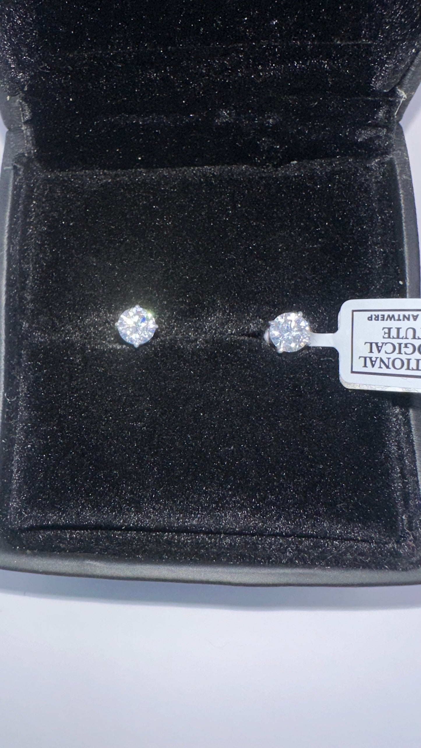 Real Diamond Round Cut Earrings