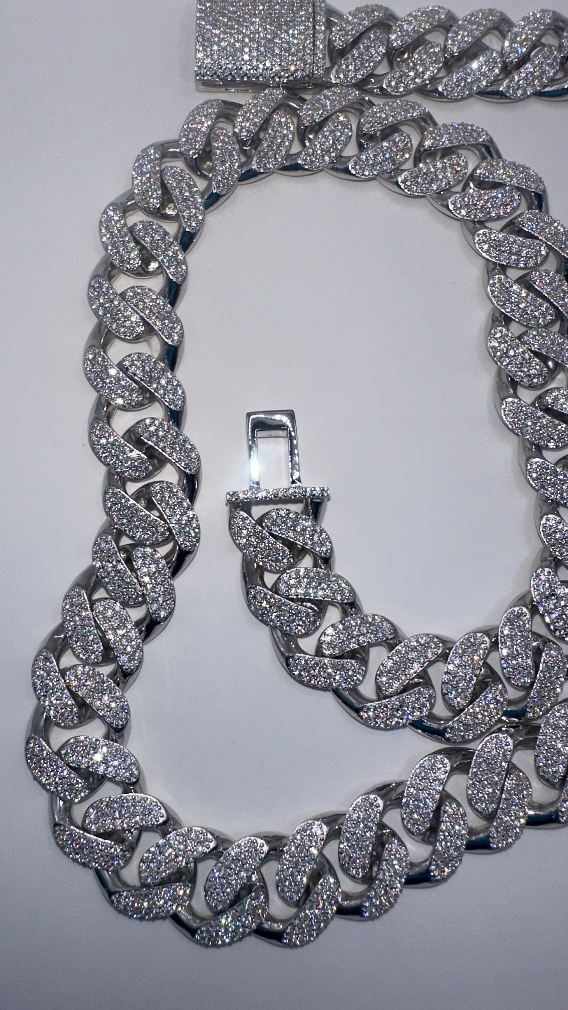 Iced Out Moissanite Cuban Link Chain - Main Image